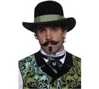 Moustache Authentique Cowboy Joueur De Poker - Noir noir G