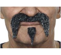 Moustache Avec Pommeau Gris (Taille Unique) Multicolore