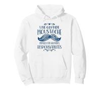 Moustache Bleue Prévention Cancer Prostate & Responsabilités Sweat à Capuche