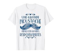 Moustache Bleue Prévention Cancer Prostate & Responsabilités T-Shirt