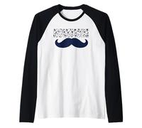 Moustache Bleue Prévention Cancer Prostate & Santé Fleurie Manche Raglan