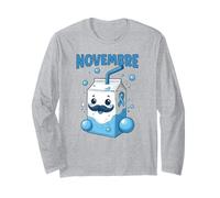 Moustache Bleue Prévention Cancer Prostate & Santé Kawaii Manche Longue