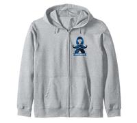 Moustache Bleue Prévention Cancer Prostate & Santé Masculine Sweat à Capuche