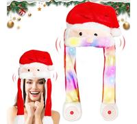 Moustache Bonnet De Père Noël, Père Noël En Peluche Chapeau, Peluche Bonnet De Noël Drôle De Chapeau Couvre-Chef Pour Cosplay Vacances Noël Carnaval Party Cadeau Pour Les Femmes Filles Enfants