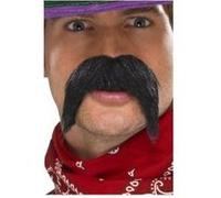 Smiffys Grosse moustache épaisse gringo, Noir