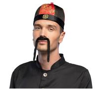 Moustache de Chinois - Marque inconnue - Auto-adhésive - Longue et fine - Pour homme - Noir