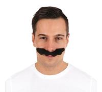P’TIT Clown - 55010 - Moustache de Déguisement Plombier - Fausse Moustache Adhésive - Facile à Coller - Accessoire Costume Carnaval, Halloween, Cosplay, Film, Spectacle, Fêtes Costumées - Noir