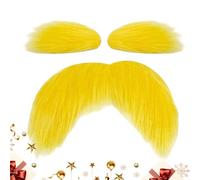 Moustache Et Sourcils Jaunes - Autocollants amusants | Fausses moustaches De Noël | Fêtes Halloween Événements Vacances Voyage Automne Cosplay Personnages Photographie