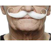 Moustache Française Frisée Blanche Multicolore