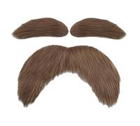 Moustache jaune, accessoires de cosplay autocollants | Costume de moustache réaliste pour jeux de rôles | pour adultes cosplayers, fête, carnaval, festival, Noël, théâtre, session de