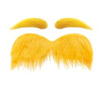 Moustache jaune | Faux accessoires pour déguisements d'Halloween | Costume de moustache réaliste pour jeu de rôle | pour adultes cosplayers, fête, carnaval, festival, Noël, théâtre, session de