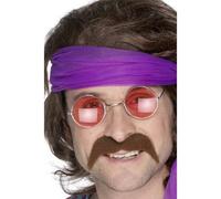 Moustache Marron Années 70 Pour Hommes Déguisement Autocollant