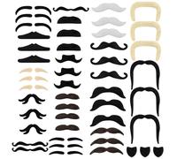 Moustache,Moustache Deguisement,Fausse Moustache,Moustaches À Coller,48 Pcs Fausse Moustache Homme Realiste,Moustache Pour Adultes,Moustaches D'animaux,Moustache D'animaux,Fausses,Deguisement Party