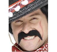 Smiffy's – Moustache de bandit mexicain – Noire autoadhésive – Halloween