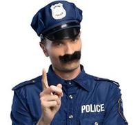 moustache noire de policier - boland 01817 Noir G