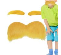 Moustache Orange Accessoires Autocollants Pour Tenues Drôles | Moustache Et Sourcils De Noël pour Événements de Camp Halloween Cosplay Fête Spectacle sur Scène Festival Vacances E