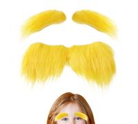 Moustache Orange Accessoires De Fête Adhésifs Et Drôles | Fausse Moustache De Noël Pour De Camp Événements Halloween Fête Performance Sur Scène Festival Vacances Jardin B
