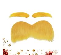 Moustache Orange | pour Costumes Drôle Autocollants,Moustache Et Sourcils De Noël,Pour Fêtes Vacances Événements Automne Feux De Camp Cosplay Personnages Fête Maquillage Festival Scène