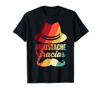 Moustache Papa Moustache Lover Fête des Pères Moustache Gracias T-Shirt