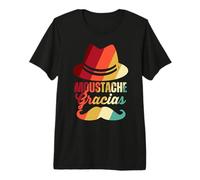 Moustache Papa Moustache Lover Fête des Pères Moustache Gracias T-Shirt Haut de Gamme