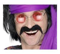 Moustaches 80's Noires Auto Adhesives - Noir - Unique noires G