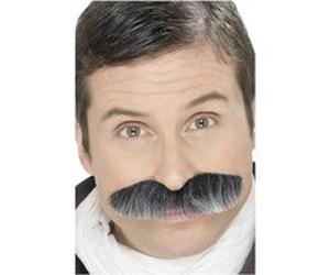 Moustaches De Militaire Grises Auto Adhesives - Gris - Unique Grises G