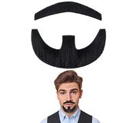 Moustaches Fausses Barbes de Bouc Accessoire de Déguisement pour Halloween | Fausses Moustaches Auto Adhésives Faux Poils du Visage Homme Accessoire Costume pour Carnaval Maquillage Cosplay
