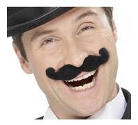 Moustaches Music-hall Noire Auto Adhesives - Noir - Unique 0 G