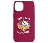 Moustaches & WIP Pies, Amoureux des chats, Crocheter, Tricoter Coque pour iPhone 13