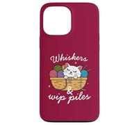 Moustaches & WIP Pies, Amoureux des chats, Crocheter, Tricoter Coque pour iPhone 13 Pro Max