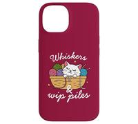 Moustaches & WIP Pies, Amoureux des chats, Crocheter, Tricoter Coque pour iPhone 14
