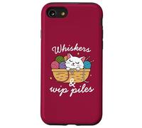 Moustaches & WIP Pies, Amoureux des chats, Crocheter, Tricoter Coque pour iPhone SE (2020) / 7 / 8