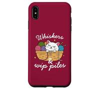 Moustaches & WIP Pies, Amoureux des chats, Crocheter, Tricoter Coque pour iPhone XS Max