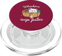Moustaches & WIP Pies, Amoureux des chats, Crocheter, Tricoter PopSockets PopGrip pour MagSafe
