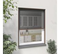 MOUSTIKIT Moustiquaire Enroulable Verticale fenêtre en alu Marron Confort