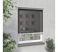 MOUSTIKIT Premium Moustiquaire Plissée Verticale, Aluminium, Gris, 160 x 5 x 160 cm