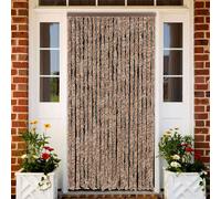 Moustiquaire 100x220 cm Beige Chenille Rideau de Porte contre Insectes vidaXL