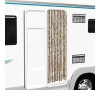 vidaXL Moustiquaire Rideau d'Insectes de Porte Rideau Contre Mouches Moustiques Caravane Extérieur Beige et Marron 100x220 cm Chenille