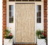 Moustiquaire 100x220 cm Beige Chenille Rideau de Porte contre Insectes vidaXL