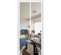 Moustiquaire 105 x 200 cm Maille Ultrarésistante, Magnétique, Fermeture Automatique, Garde L'Air Frais à L'Intérieur, Magnétique Moustiquaire pour Porte pour Porte Fenêtre, Blanc
