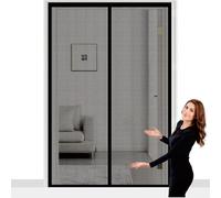 Moustiquaire 140 x 200 cm Puissants Aimants, Fermeture Automatique, Installation Sans Perçage Avec, Moustiquaire Fenetre Magnétique Protégez Votre Famille, Noir