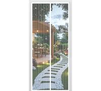 Moustiquaire 190 x 210 cm Maille Ultrarésistante, Magnétique, Fermeture Automatique, Garde L'Air Frais à L'Intérieur, Rideau Moustiquaire Aimantée pour Balcon, Chambre, Blanc