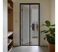 Moustiquaire 190 x 210 cm Maille Ultrarésistante, Magnétique, Fermeture Automatique, Garde L'Air Frais à L'Intérieur, Moustiquaire Fenetre Aimantée pour Balcon, Chambre, Noir