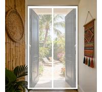 Moustiquaire 50 x 200 cm Maille Ultrarésistante, Magnétique, Fermeture Automatique, Garde L'Air Frais à L'Intérieur, Rideau Anti-Moustiques Aimanté pour Porte Fenêtre, Noir