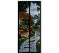 Moustiquaire 50 x 80 cm Maille Ultrarésistante, Magnétique, Fermeture Automatique, Garde L'Air Frais à L'Intérieur, Rideau Moustiquaire Aimantée pour Balcon, Chambre, Noir