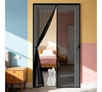 Moustiquaire 60 x 60 cm Maille Ultrarésistante, Magnétique, Fermeture Automatique, Garde L'Air Frais à L'Intérieur, Moustiquaire Aimantée Magnétique pour Balcon, Chambre, Noir
