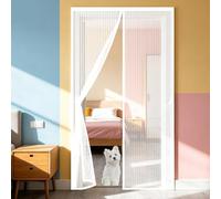 Moustiquaire 60 x 60 cm Maille Ultrarésistante, Magnétique, Fermeture Automatique, Garde L'Air Frais à L'Intérieur, Moustiquaire Aimantée Magnétique pour Balcon, Chambre, Blanc