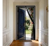 Moustiquaire 60 x 60 cm Maille Ultrarésistante, Magnétique, Fermeture Automatique, Garde L'Air Frais à L'Intérieur, Porte Moustiquaire Magnétique pour Porte Fenêtre, Noir