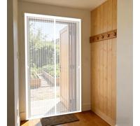 Moustiquaire 63 x 130 cm Maille Ultrarésistante, Magnétique, Fermeture Automatique, Garde L'Air Frais à L'Intérieur, Rideau Magnétique Anti-Moustique pour Balcon, Chambre, Blanc