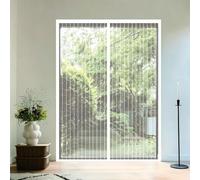 Moustiquaire 87 x 215 cm Puissants Aimants, Fermeture Automatique, Sans Perçage, Anti Mouches et Insectes, Bande Auto-Agrippante, Rideau Insecte Mouche, pour Couloirs, Blanc